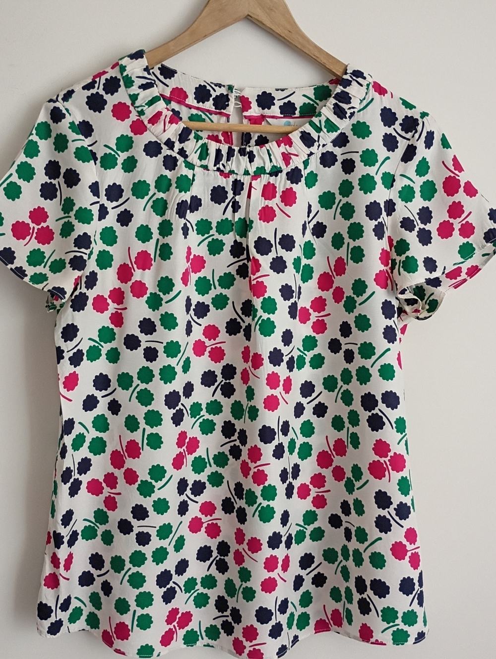 Boden Silk Floral Ravello Blouse Preppy Rich Girl Brunch Career Church